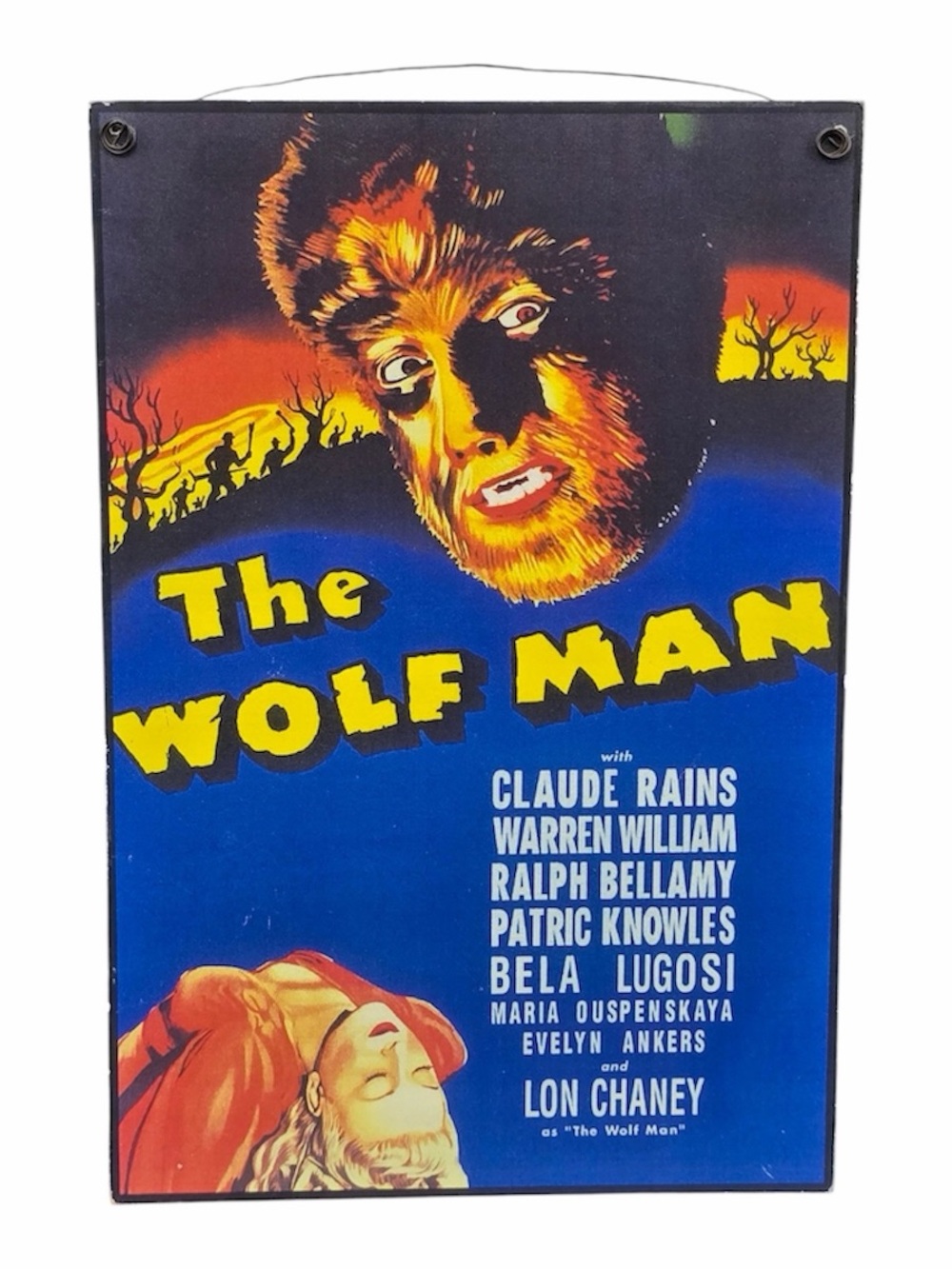 The Wolf Man Vintage Movie Poster Wall Art - Universal Monsters Decor